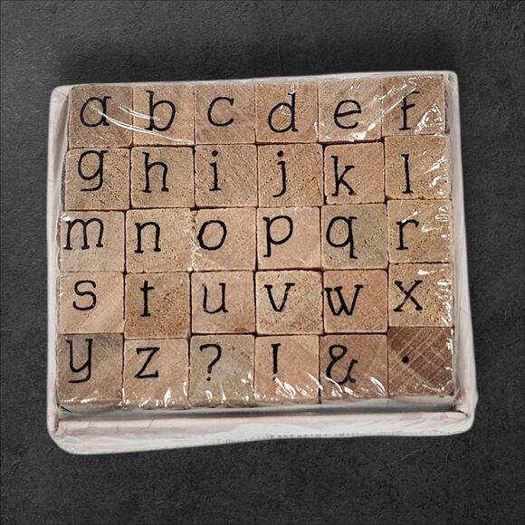 Studio G Alphabet Rubber Stamp Set 30pc Lowercase Letters, Symbols New Sealed - Picture 1 of 7